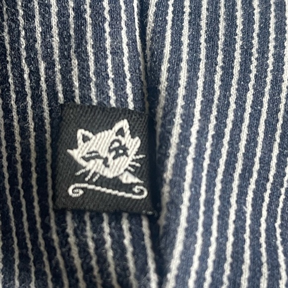 LA Kitty Striped Double Breasted Jean Jacket Size XL - Picture 10 of 10